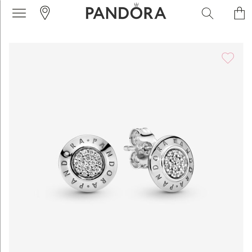 Pandora earrings signature  logo